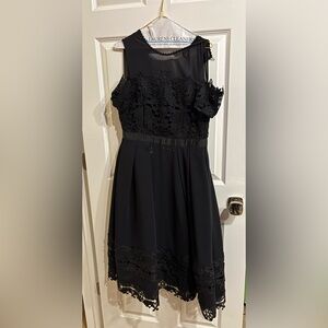 Black Ted baker dress with lace detailing